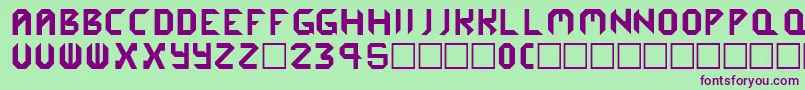 Cybergenics-Schriftart – Violette Schriften auf grünem Hintergrund