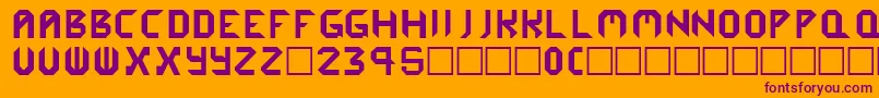 Cybergenics Font – Purple Fonts on Orange Background