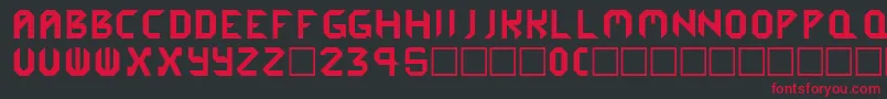 Cybergenics Font – Red Fonts on Black Background