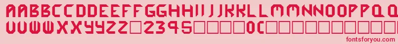 Cybergenics Font – Red Fonts on Pink Background