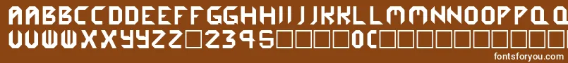 Cybergenics Font – White Fonts on Brown Background