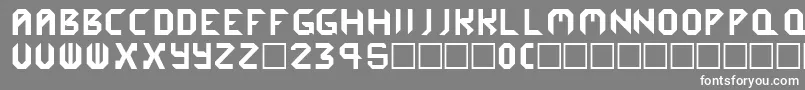 フォントCybergenics – 灰色の背景に白い文字