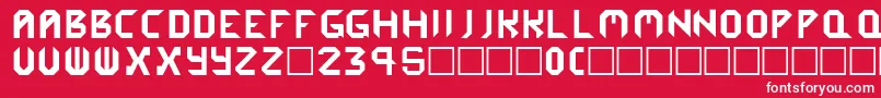 Cybergenics Font – White Fonts on Red Background