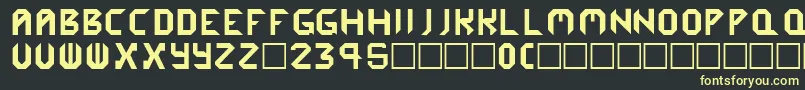 Cybergenics Font – Yellow Fonts on Black Background