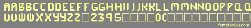 Cybergenics Font – Yellow Fonts on Gray Background