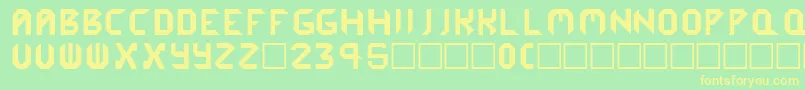 Cybergenics Font – Yellow Fonts on Green Background