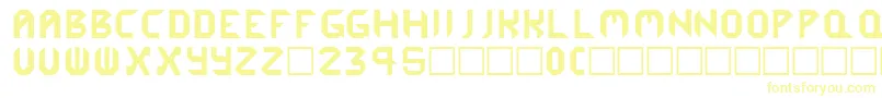 Cybergenics Font – Yellow Fonts on White Background