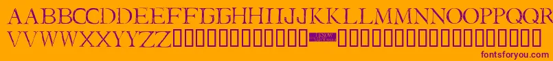 フォントIStillKnow – オレンジの背景に紫のフォント