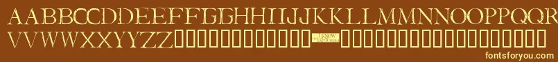 IStillKnow-fontti – keltaiset fontit ruskealla taustalla