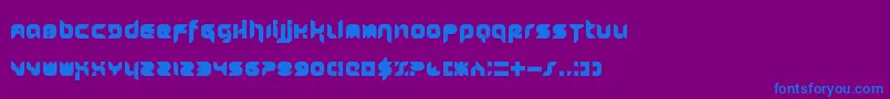 Шрифт Stuntcroft – синие шрифты на фиолетовом фоне