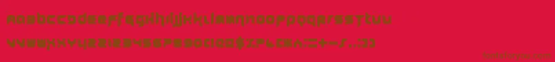 Stuntcroft Font – Brown Fonts on Red Background