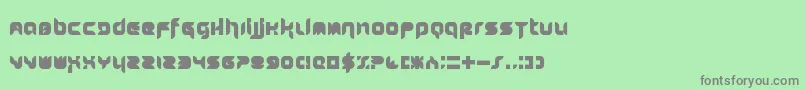 フォントStuntcroft – 緑の背景に灰色の文字