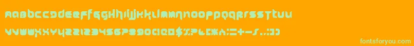 Stuntcroft Font – Green Fonts on Orange Background