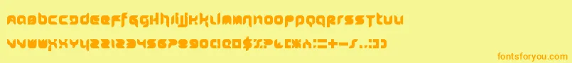 Stuntcroft Font – Orange Fonts on Yellow Background