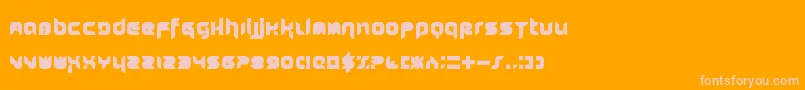 Stuntcroft Font – Pink Fonts on Orange Background