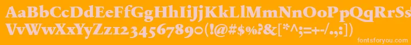 SabonnextLtBlackOldStyleFigures Font – Pink Fonts on Orange Background