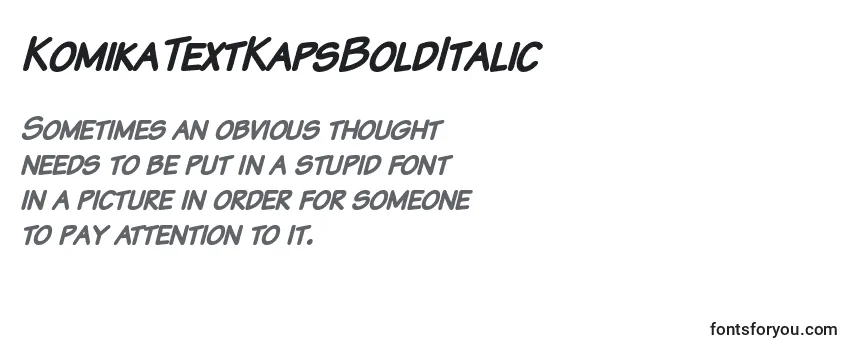KomikaTextKapsBoldItalic-fontti