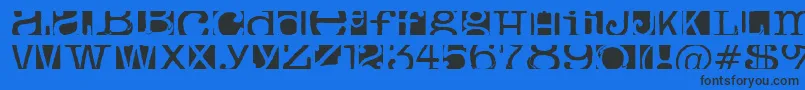 BoxeyMoron Font – Black Fonts on Blue Background