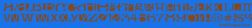 More about BoxeyMoron Font BoxeyMoron Font – Brown Fonts on Blue Background