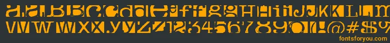 フォントBoxeyMoron – 黒い背景にオレンジの文字