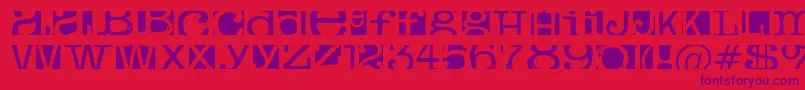 フォントBoxeyMoron – 赤い背景に紫のフォント