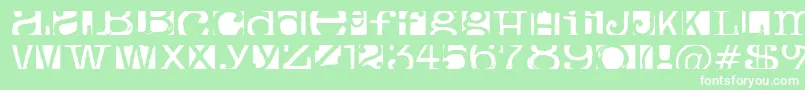BoxeyMoron Font – White Fonts on Green Background