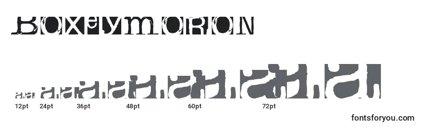 Размеры шрифта BoxeyMoron