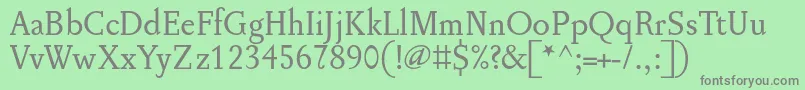 Pentagramme Font – Gray Fonts on Green Background