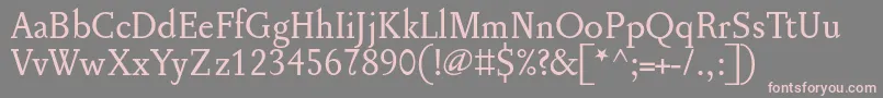 Pentagramme Font – Pink Fonts on Gray Background