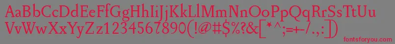 Pentagramme Font – Red Fonts on Gray Background