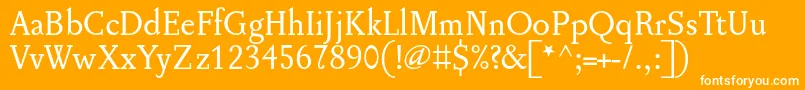 Pentagramme Font – White Fonts on Orange Background