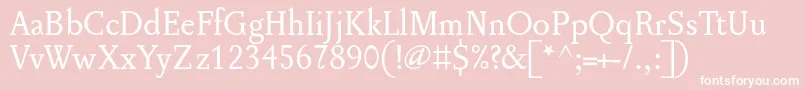Pentagramme Font – White Fonts on Pink Background