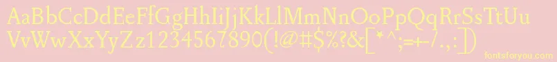Pentagramme Font – Yellow Fonts on Pink Background