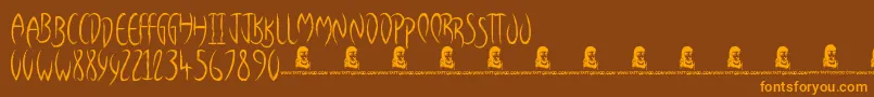 FromNowhere Font – Orange Fonts on Brown Background