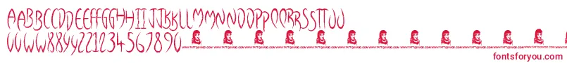 FromNowhere Font – Red Fonts on White Background