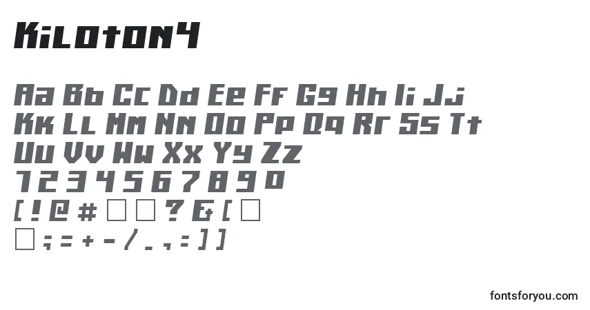 Schriftart Kiloton4 – Alphabet, Zahlen, spezielle Symbole