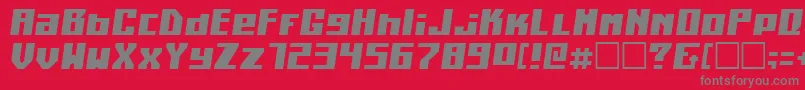 Kiloton4 Font – Gray Fonts on Red Background