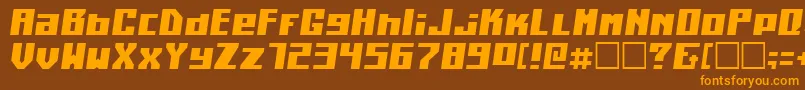 Kiloton4 Font – Orange Fonts on Brown Background