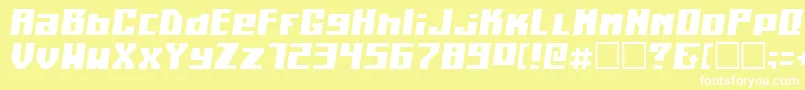 Kiloton4 Font – White Fonts on Yellow Background