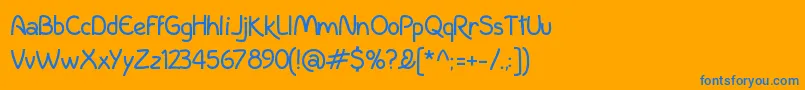 IncolhuaR Font – Blue Fonts on Orange Background