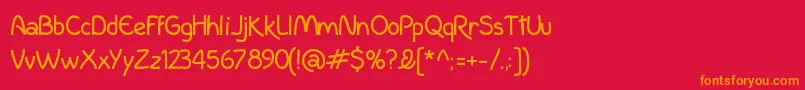 IncolhuaR Font – Orange Fonts on Red Background
