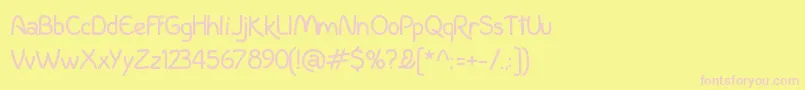 IncolhuaR Font – Pink Fonts on Yellow Background