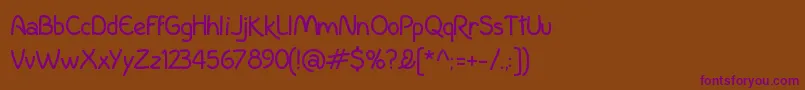 IncolhuaR Font – Purple Fonts on Brown Background