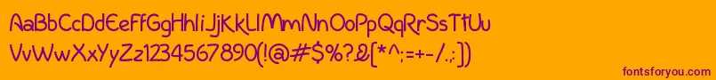 IncolhuaR Font – Purple Fonts on Orange Background