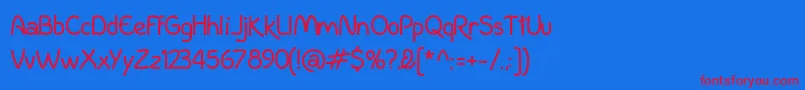 IncolhuaR Font – Red Fonts on Blue Background