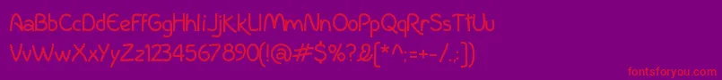 IncolhuaR Font – Red Fonts on Purple Background