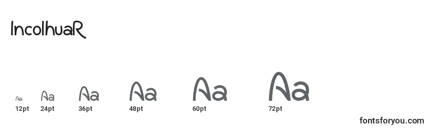 IncolhuaR Font Sizes
