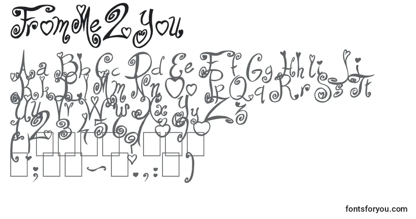 FromMe2You Font – alphabet, numbers, special characters