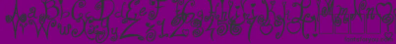 FromMe2You-Schriftart – Schwarze Schriften auf violettem Hintergrund