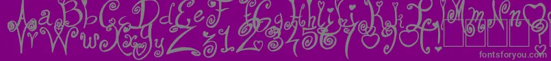 FromMe2You-Schriftart – Graue Schriften auf violettem Hintergrund